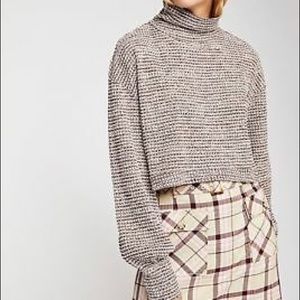 Free People BK Tee Burgundy Combo